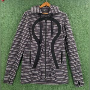 Lululemon Stride Grey Stripe Jacket Women’s Size 10